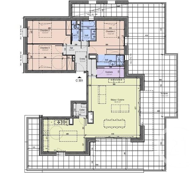 Appartement T4 à vendre - 4 pièces - 121.3 m2 - CHALLES LES EAUX - 73 - RHONE-ALPES - Century 21 Immobilière De La Vallée