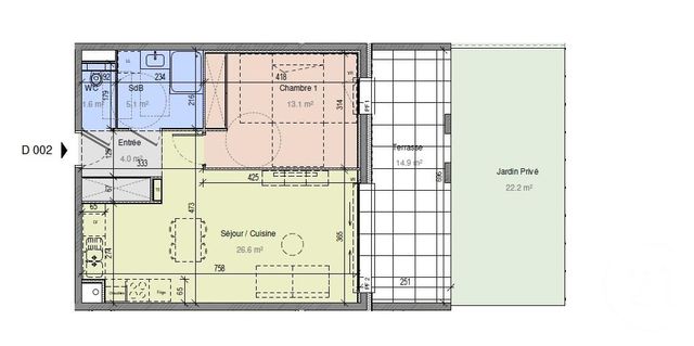 Appartement T2 à vendre - 2 pièces - 50.4 m2 - CHALLES LES EAUX - 73 - RHONE-ALPES - Century 21 Immobilière De La Vallée
