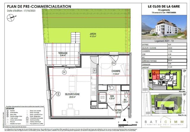 Appartement T2 à vendre - 2 pièces - 50.91 m2 - PONTCHARRA - 38 - RHONE-ALPES - Century 21 Immobilière De La Vallée