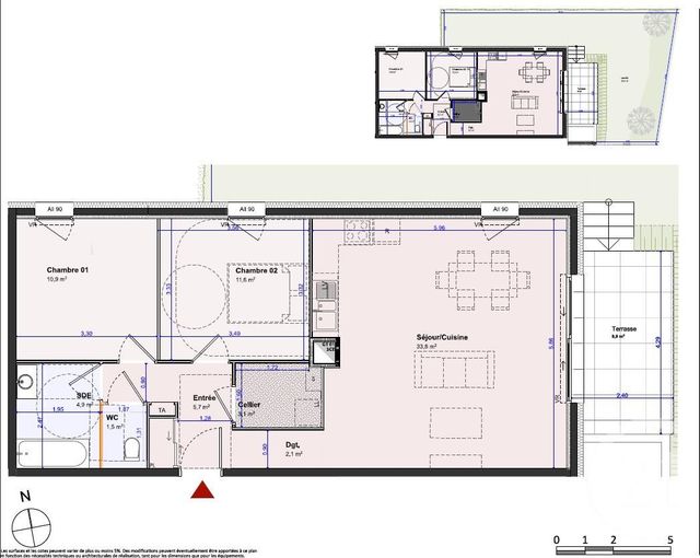Appartement T3 à vendre - 3 pièces - 63.6 m2 - PONTCHARRA - 38 - RHONE-ALPES - Century 21 Immobilière De La Vallée