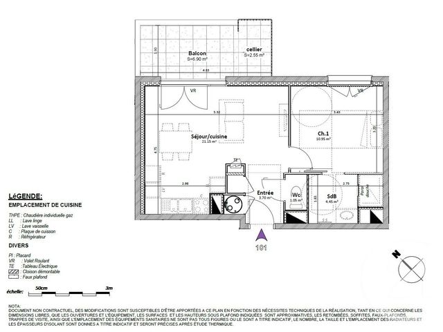 Appartement T2 à vendre - 2 pièces - 42.03 m2 - GONCELIN - 38 - RHONE-ALPES - Century 21 Immobilière De La Vallée